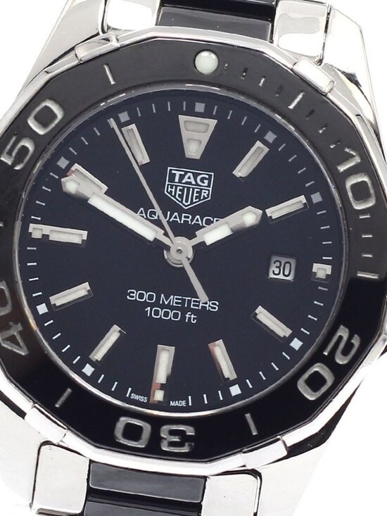 TAG HEUER Aqua racer WAY141A.BA0918 Date black Dial Quartz Ladies Watch_950766